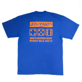 Jon & Vinny’s Beverly Hills 90210 T-Shirt (Blue, Orange Design)