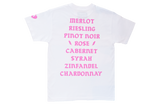 Helen's Wines White T-Shirt with Pink Heart