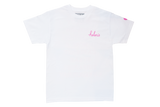 Helen's Wines White T-Shirt with Pink Heart